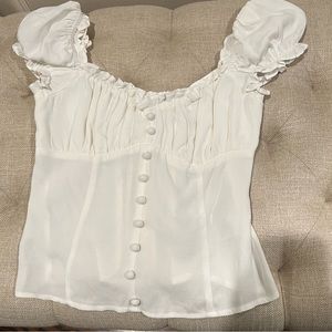 Reformation Bev Top White Size US 6
